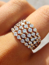 Load image into Gallery viewer, Fancy CZ Cocktail Ring - 14K Rose Gold - Estate