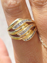 Load image into Gallery viewer, Diamond Cocktail Ring - 14K Yellow Gold - Estate