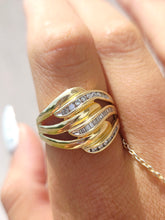 Load image into Gallery viewer, Diamond Cocktail Ring - 14K Yellow Gold - Estate