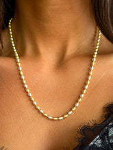 Load image into Gallery viewer, Two-Tone Fancy Sparkle Beaded Necklace - Sterling Silver