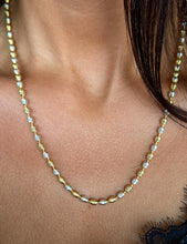 Load image into Gallery viewer, Two-Tone Fancy Sparkle Beaded Necklace - Sterling Silver