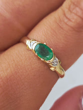 Load image into Gallery viewer, Emerald Estate Ring - 10k Yellow Gold - Estate