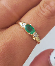 Load image into Gallery viewer, Emerald Estate Ring - 10k Yellow Gold - Estate