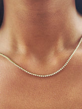 Load image into Gallery viewer, Tennis Necklace Clear - Gold Plated