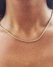 Load image into Gallery viewer, Tennis Necklace Clear - Gold Plated