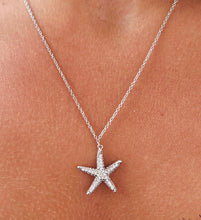 Load image into Gallery viewer, Starfish CZ Necklace - Sterling Silver