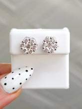 Load image into Gallery viewer, Moissanite Diamond Stud Earrings - Sterling Silver