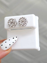 Load image into Gallery viewer, Moissanite Diamond Stud Earrings - Sterling Silver