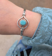 Load image into Gallery viewer, Vintage Turquoise Cuff Bracelet - Sterling Silver