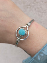 Load image into Gallery viewer, Vintage Turquoise Cuff Bracelet - Sterling Silver
