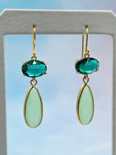 Load image into Gallery viewer, Emerald &amp; Peridot Opal French Hook Earrings *Limited Edition*
