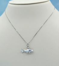 Load image into Gallery viewer, Shark Charm on 18" Chain- Sterling Silver