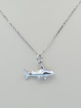 Load image into Gallery viewer, Shark Charm on 18" Chain- Sterling Silver