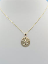 Load image into Gallery viewer, Diamond Sand Dollar on Razza Necklace- 14k Gold
