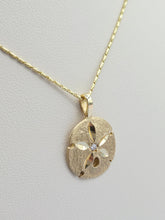 Load image into Gallery viewer, Diamond Sand Dollar on Razza Necklace- 14k Gold