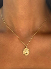 Load image into Gallery viewer, Diamond Sand Dollar on Razza Necklace- 14k Gold