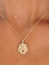 Load image into Gallery viewer, Diamond Sand Dollar on Razza Necklace- 14k Gold