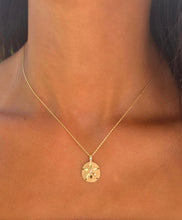 Load image into Gallery viewer, Diamond Sand Dollar on Razza Necklace- 14k Gold