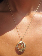 Load image into Gallery viewer, Gold Wave Pendant Necklace - 14K Yellow Gold