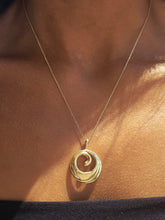 Load image into Gallery viewer, Gold Wave Pendant Necklace - 14K Yellow Gold