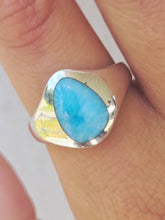 Load image into Gallery viewer, Larimar Ring - Sterling Silver - One of a kind