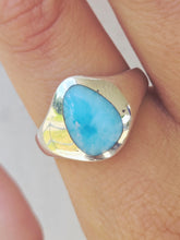 Load image into Gallery viewer, Larimar Ring - Sterling Silver - One of a kind