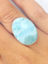 Load image into Gallery viewer, Oval Larimar Ring