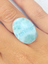 Load image into Gallery viewer, Oval Larimar Ring