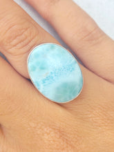 Load image into Gallery viewer, Oval Larimar Ring