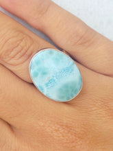 Load image into Gallery viewer, Oval Larimar Ring