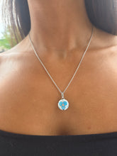 Load image into Gallery viewer, Blue &amp; White Flower Necklace - Nicole Barr