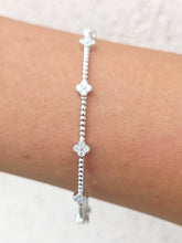 Load image into Gallery viewer, Lucky 7 Clover Diamond Flex Bangle - 14K White Gold
