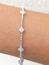Load image into Gallery viewer, Lucky 7 Clover Diamond Flex Bangle - 14K White Gold