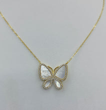 Load image into Gallery viewer, Mother of Pearl Butterfly Necklace