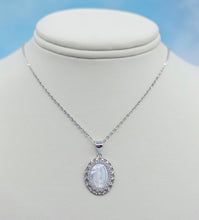 Load image into Gallery viewer, Mother Mary Filigree Pendant &amp; Chain - Sterling Silver