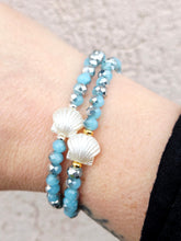 Load image into Gallery viewer, Seabreeze Sparkle Crystal w/Pearl Seashell Bead - Elena Michele
