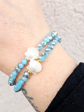Load image into Gallery viewer, Seabreeze Sparkle Crystal w/Pearl Seashell Bead - Elena Michele