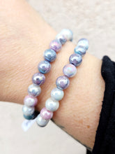Load image into Gallery viewer, Slate Blue Electroplated Glass Stacker- Elena Michele