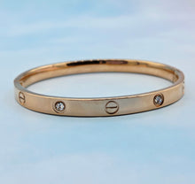 Load image into Gallery viewer, Rose Gold Hinged Bangle