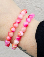 Load image into Gallery viewer, Orange/Pink Rain Flower Jade Stacker- Elena Michele