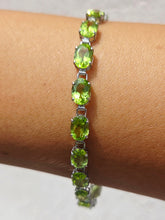 Load image into Gallery viewer, Peridot Tennis Bracelet - 14K White Gold - Estate