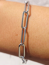 Load image into Gallery viewer, Paperclip Bracelet - 14K White Gold
