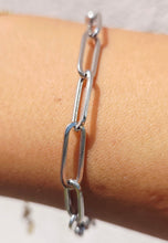 Load image into Gallery viewer, Paperclip Bracelet - 14K White Gold