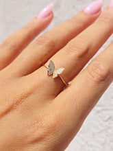Load image into Gallery viewer, CZ Fluttering Butterfly Ring - Sterling Silver or Gold Plated