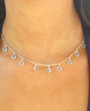 Load image into Gallery viewer, Blue Topaz Necklace with Toggle Clasp