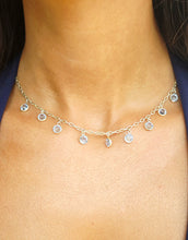 Load image into Gallery viewer, Blue Topaz Necklace with Toggle Clasp