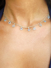 Load image into Gallery viewer, Blue Topaz Necklace with Toggle Clasp