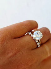 Load image into Gallery viewer, 3.02 Round Brilliant Lab Diamond Engagement Ring - 14K Gold