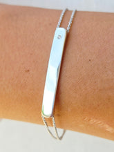 Load image into Gallery viewer, ID Bracelet w/Diamond- 14K White Gold