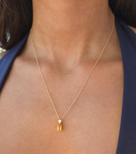 Load image into Gallery viewer, Imperial Topaz &amp; Diamond Pendant &amp; Chain - 10K &amp; 14K Yellow Gold - Marie's Custom Design